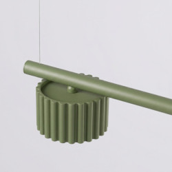 Lustre AURA 4 Vert Olive GX53 | Sollux