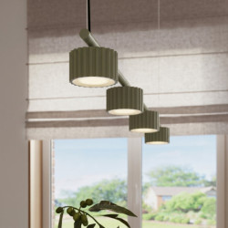 Lustre AURA 4 Vert Olive GX53 | Sollux