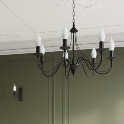 Lustre MINERWA 3 bras en acier noir
