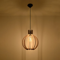 Lampe pendante ARANCIA en bois naturel