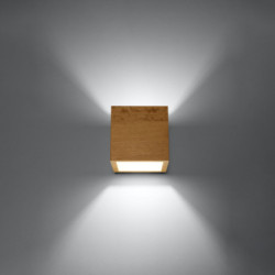 QUAD - Applique en bois naturel