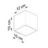 QUAD - Applique en bois naturel