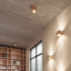 QUAD - Applique en bois naturel