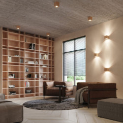QUAD - Applique en bois naturel