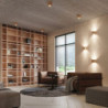QUAD - Applique en bois naturel