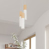 PABLO - Plafonnier finition blanc et bois naturel