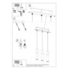 PABLO - Lampe pendante 3 suspensions finition noir et bois naturel