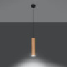 LINO - Lampe pendante finition bois naturel