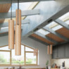 LINO - Lampe pendante finition bois naturel