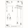LINO - Lampe pendante 2 suspensions finition bois naturel