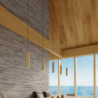 LINO - Lampe pendante 2 suspensions finition bois naturel