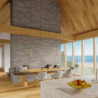 LINO - Lampe pendante 3 suspensions finition bois naturel