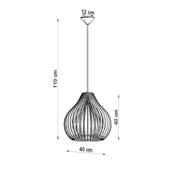 APRILLA - Lampe suspendue en bois