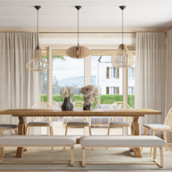APRILLA - Lampe suspendue en bois