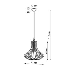 ELZA - Lampe pendante en bois