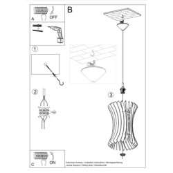 ORIANA - Lampe pendante en bois