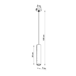 LUVO - Lampe pendante 1 suspension en béton