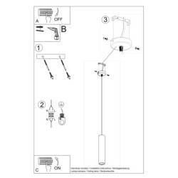 LUVO - Lampe pendante 1 suspension en béton