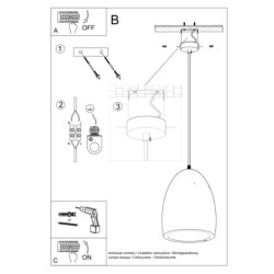 BUKANO - Lampe pendante en céramique