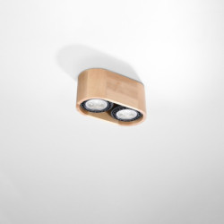 BASIC - 2 Plafonnier en bois naturel