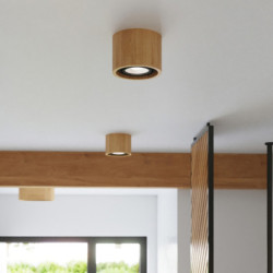 BASIC - 2 Plafonnier en bois naturel