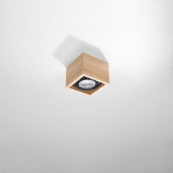 QUATRO - 1Plafonnier en bois naturel