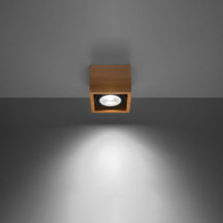QUATRO - 1Plafonnier en bois naturel