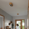 QUATRO - 1Plafonnier en bois naturel