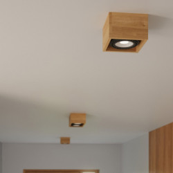 QUATRO - 1Plafonnier en bois naturel