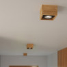 QUATRO - 1Plafonnier en bois naturel