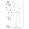 ZANE - Lampe 2 suspensions en béton finition gris