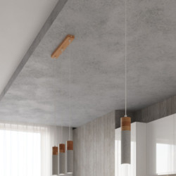ZANE - Lampe 2 suspensions en béton finition gris