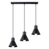TALEJA - Lampe 3 suspensions en acier finition noir