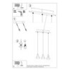 TALEJA - Lampe 3 suspensions en acier finition noir