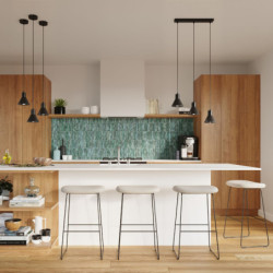 TALEJA - Lampe 3 suspensions en acier finition noir