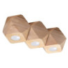 WOODY - 3 Plafonniers en bois naturel