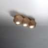 WOODY - 3 Plafonniers en bois naturel