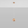 WOODY - Lampe pendante en bois naturel
