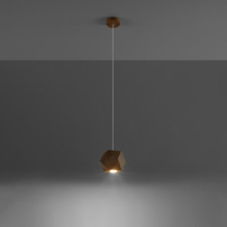 WOODY - Lampe pendante en bois naturel