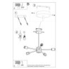 LANGO - Lustre 5 bras en acier finition noir