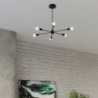 LANGO - Lustre 5 bras en acier finition noir