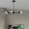 LANGO - Lustre 5 bras en acier finition noir
