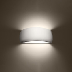 PONTIUS - Applique en céramique vernie finition blanc brillant