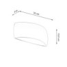 PONTIUS - Applique en céramique vernie finition blanc brillant