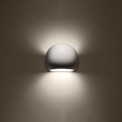 GLOBE - Applique en céramique vernie blanc brillant