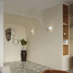GLOBE - Applique en céramique vernie blanc brillant