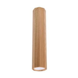 ZEKE - Plafonnier en bois finition chêne hauteur 30 cm