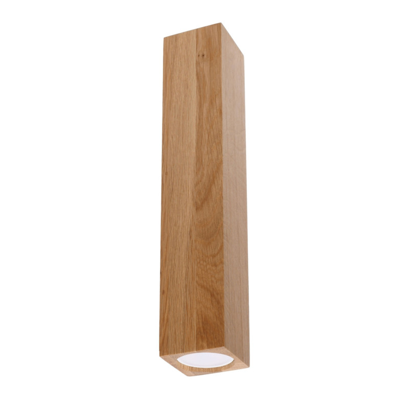 KEKE - Plafonnier en bois finition chêne hauteur 30 cm