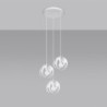 TULOS - Lampe pendante en acier 3 suspensions finition blanc