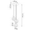 TULOS - Lampe pendante en acier 3 suspensions finition blanc